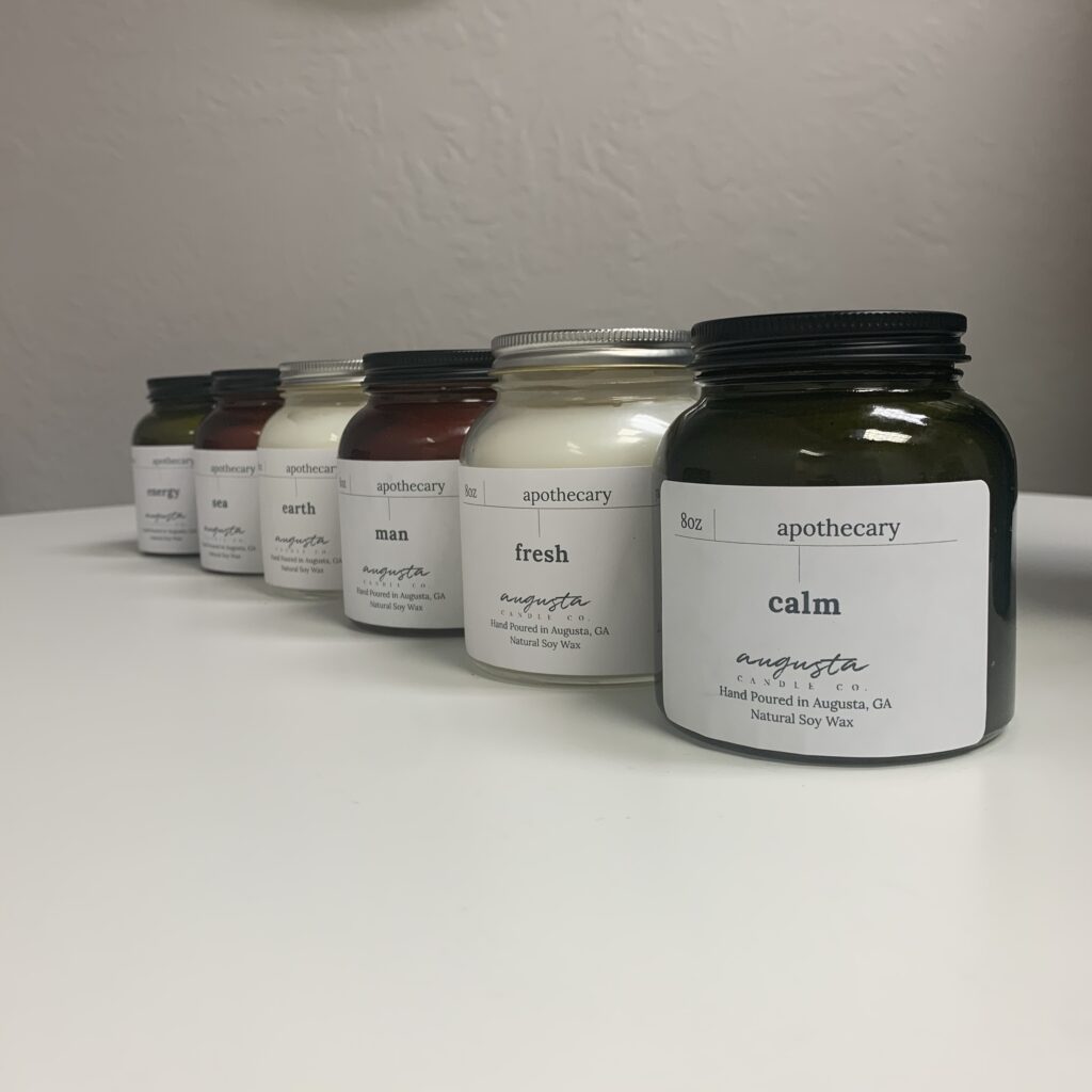Apothecary Custom Scented Candle Blends 8 Oz Soy Candles Augusta
