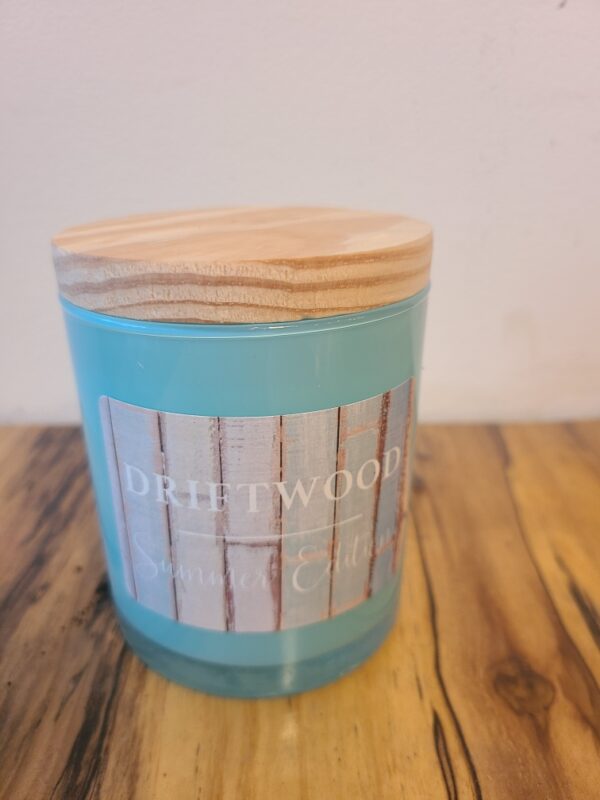 10 oz all natural soy candle amber & driftwood